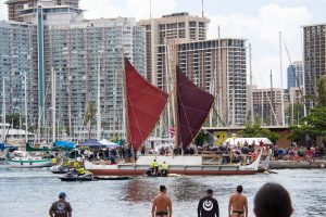 HOMECOMING: Thousands gathered June 17 to celebrate Hōkūleʻa’s historic, worldwide voyage.