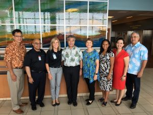 At the Maui Region hospitals transition with legislators, hospital and Kaiser officials.