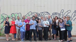 FAC 1st ANNIVERSARY: Celebrating with homelessness team leaders and service providers in Kaka'ako.