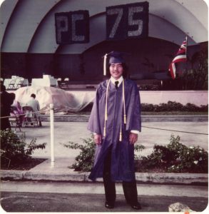 old photo of governor ige during his high school graduation