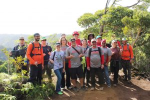 Coca-Cola volunteers in the Ko'olau Mountains watershed.