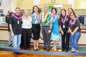 Governor and Mrs. Ige joined Nanakuli Library staff at the grand opening last month.