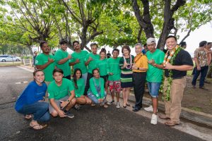 GOING GREEN: Governor and Mrs.GOING GREEN: Governor and Mrs. Ige with Kupu CEO John Leong and students at the Green Jobs and Community Center groundbreaking. Ige with Kupu CEO John Leong and students at the Green Jobs and Community Center groundbreaking.