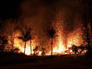 On the Big Island, lava fountains as high as 230 feet erupted from fissures in Leilani Estates subdivision.