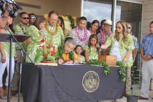 Family and supporters gather for "Kaulana's Bill."