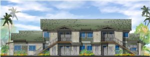 An architect's rendering of Keahumoa Place, another affordable rental in Kapolei.
