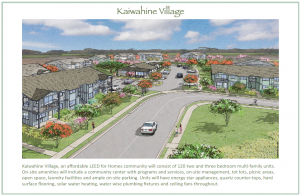 Rendering of Kaiwahine Village project.