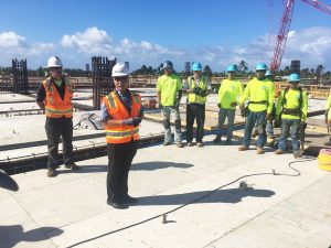Work is continuing on the Kahului Airport Consolidated Rental Car facility on Maui.