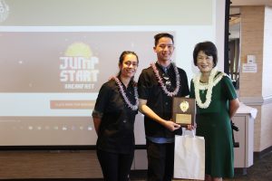Pearl City High students Ashlynn Saffery and Mikah Takayesu placed first in the "savory" category for their breakfast burrito.