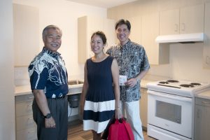 The Ige housing team, including Sara Lin and Kent Miyasaki, toured Hale Kewalo.