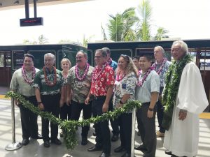 Governor Ige and Maui leaders gather at the blessing for the new Conrac.