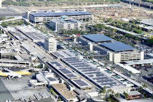 Solar PV panels at the Daniel K. Inouye International Airport are helping reduce electricity costs and increase energy efficiency.