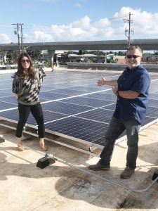 A GEM$ program helped Highway Inn's Monica Toguchi Ryan and Russell Ryan install solar panels on their restaurant.