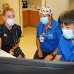 Clinical director Dr. Emily Brewer with HPU nurse practitioner student Jenny Greenlee and volunteer pharmacist Kenneth Lo.