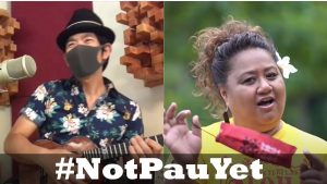 The Hawaii Department of Defense produced a series of PSAs featuring well-known musicians with the theme “We’re not pau yet.”