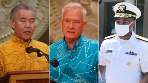 Governor Ige, Mayor Caldwell and U.S. Surgeon General Adams announce “surge testing.”