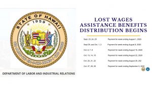 The DLIR has launched its Lost Wages Assistance Program with a benefits schedule through October.