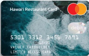 A close-up of the Hawai‘i Restaurant Card.
