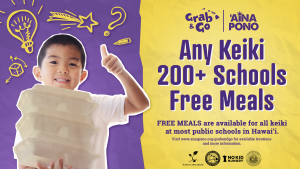 Free school meals are helping keiki and families.