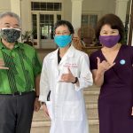 Dr. Libby Char with Governor and Mrs. Ige after their vaccinations.