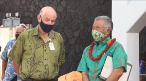 Hawaiʻi island Mayor Mitch Roth and Governor Ige.