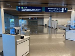 New U.S. customs area at the Ellison Onizuka Kona International Airport.